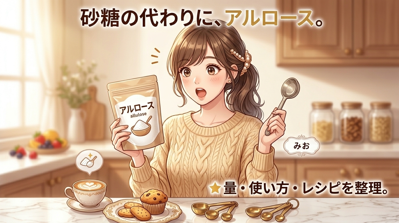 アルロースの使い方完全ガイド｜砂糖の代わりに使える？量・レシピ・注意点を整理