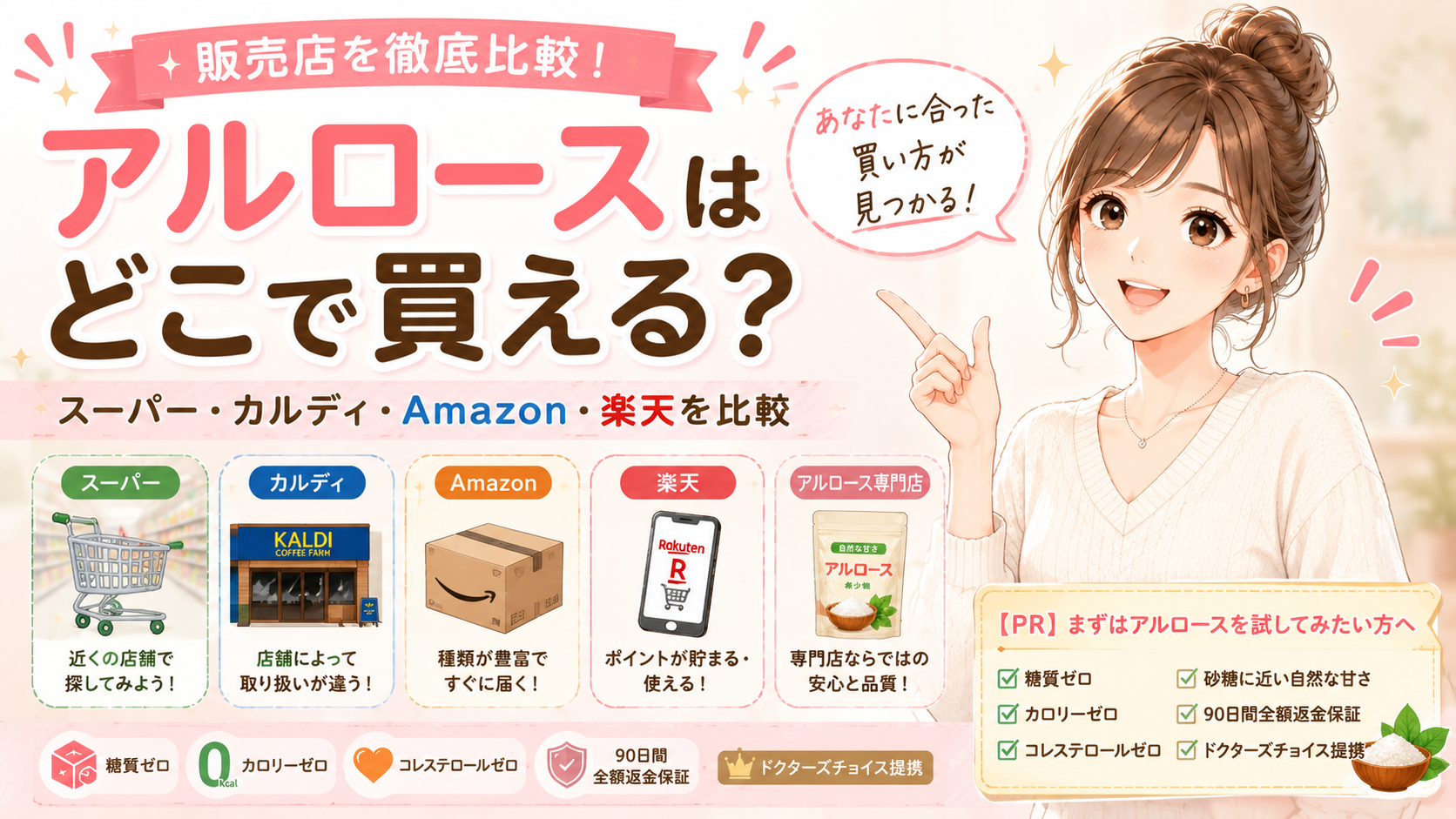 アルロースはどこで買える？スーパー・カルディ・Amazon・楽天を比較