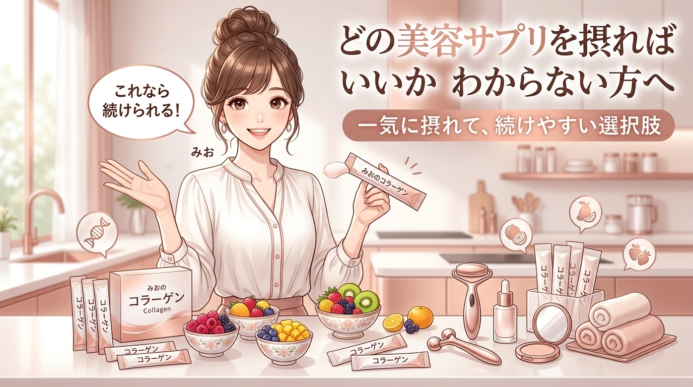 飲む美容習慣の始め方｜コラーゲン・プラセンタ・ヒアルロン酸をまとめて摂るという選択肢