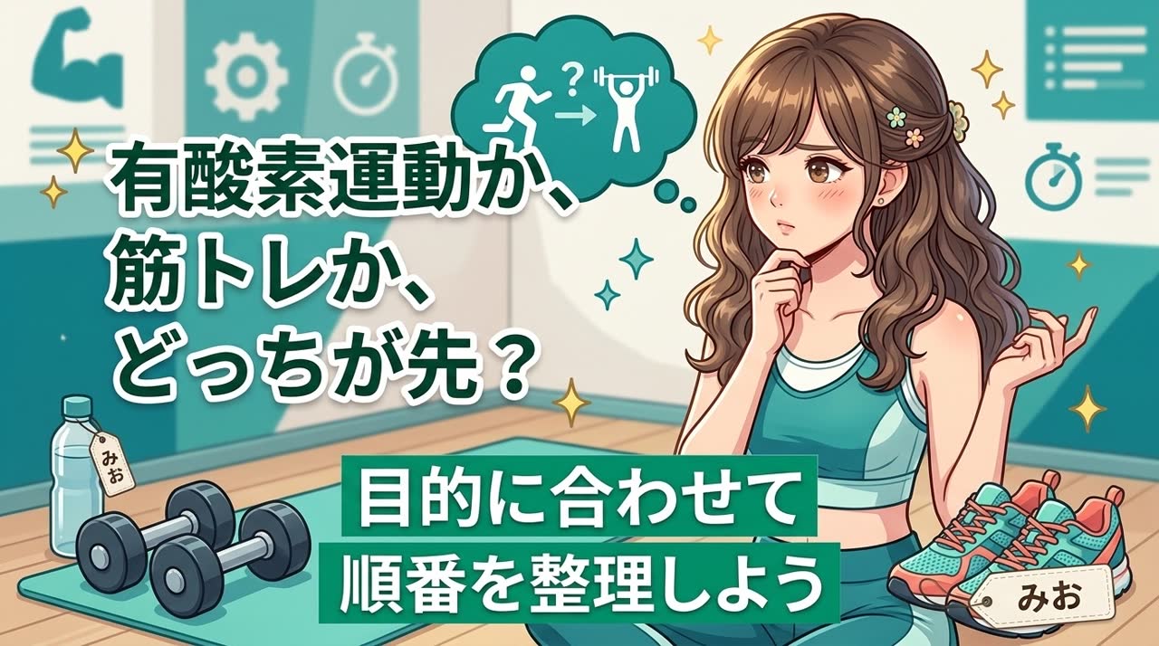 有酸素運動と筋トレ、どっちを先にやればいい？目的別に順番と組み合わせを整理
