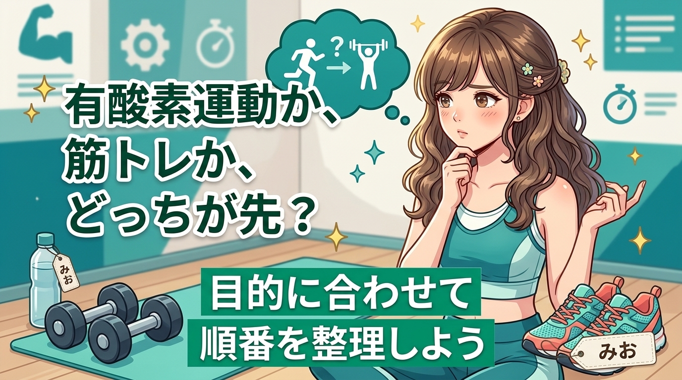 有酸素運動と筋トレ、どっちを先にやればいい？目的別に順番と組み合わせを整理