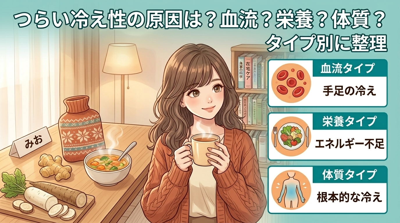冷え性がつらい原因は血行？栄養？体質？タイプ別に整理してみた
