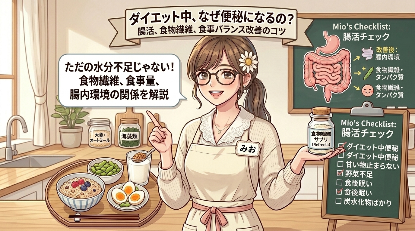 ダイエット中に便秘になるのはなぜ？