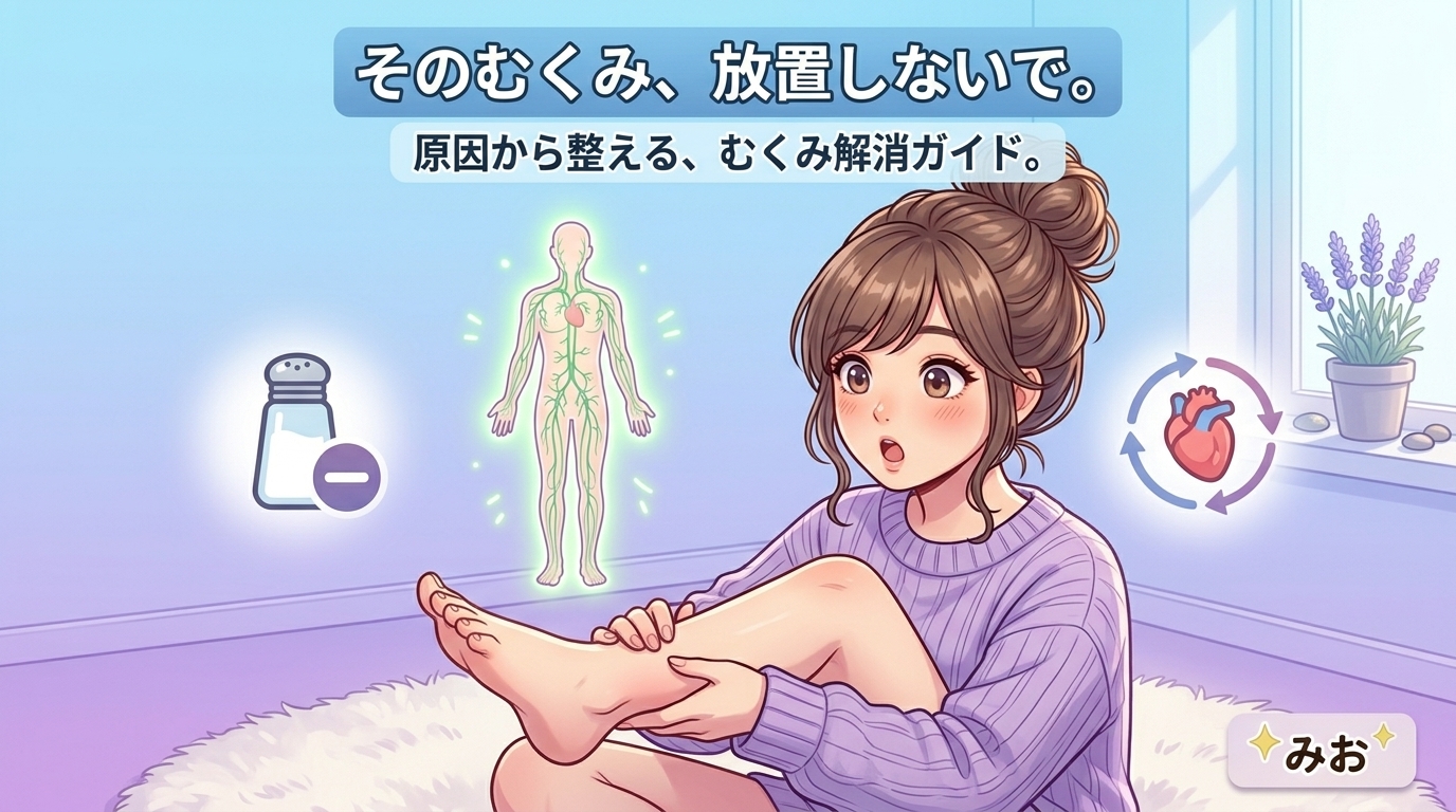 足・顔のむくみの原因と解消法｜30代女性が知っておきたい生活習慣の整え方