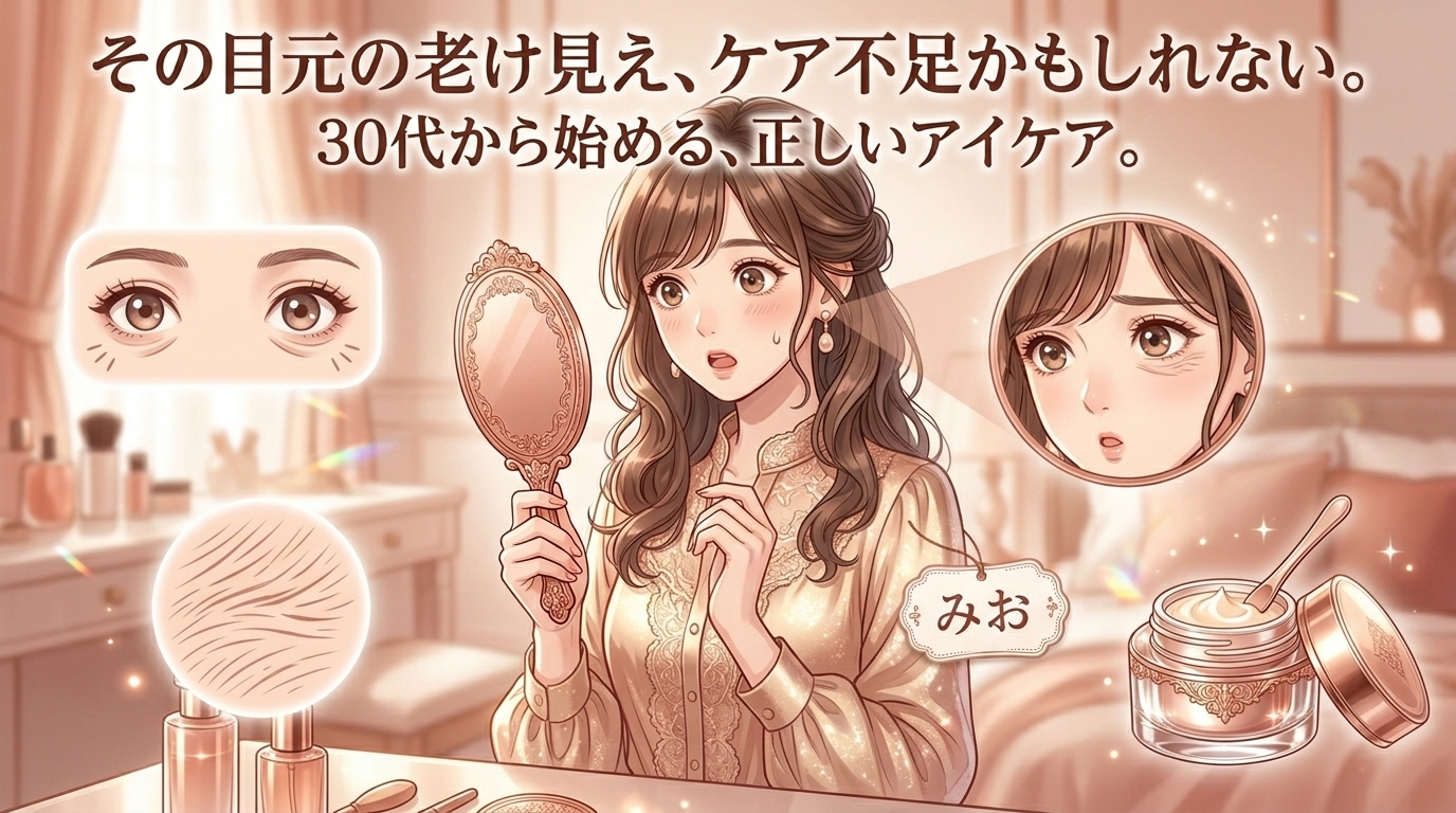 目元のシワ・たるみが気になる30代へ｜原因と正しいアイケアの始め方