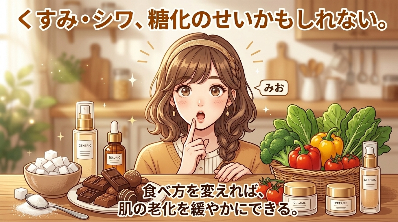 糖化とは何か｜肌老化・くすみ・シワとの関係を食事から整理