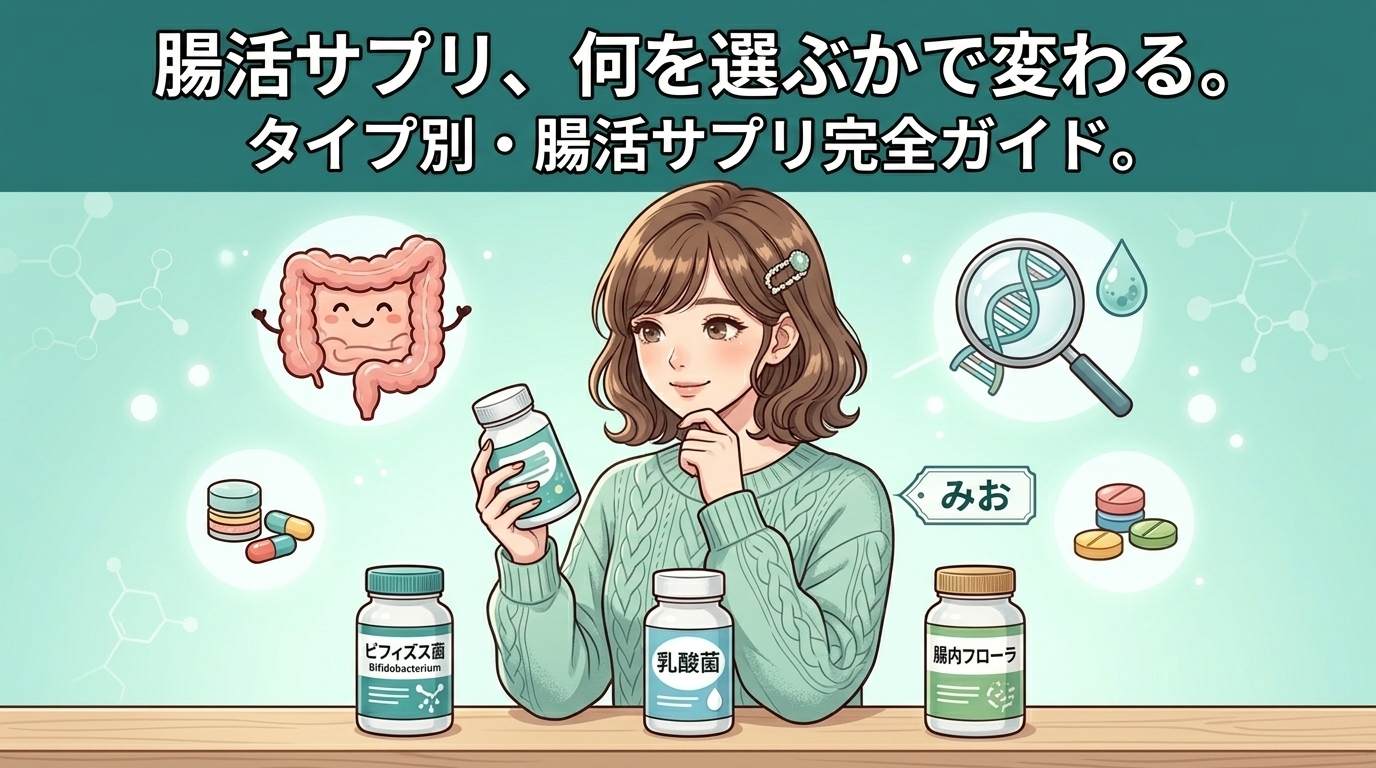 腸活サプリの選び方｜痩せ菌・腸内フローラを整えたい人向けにタイプ別で整理