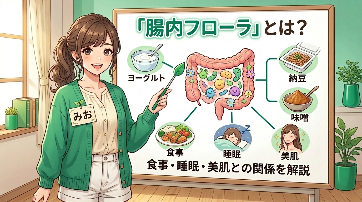 腸内フローラって何？ダイエット・睡眠・肌との関係をみおが整理
