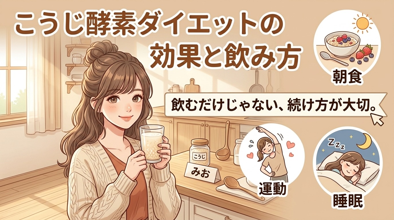 こうじ酵素ダイエットの効果と飲み方｜実際の続け方を整理
