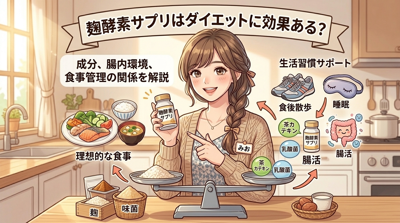 こうじ酵素サプリは痩せる？
