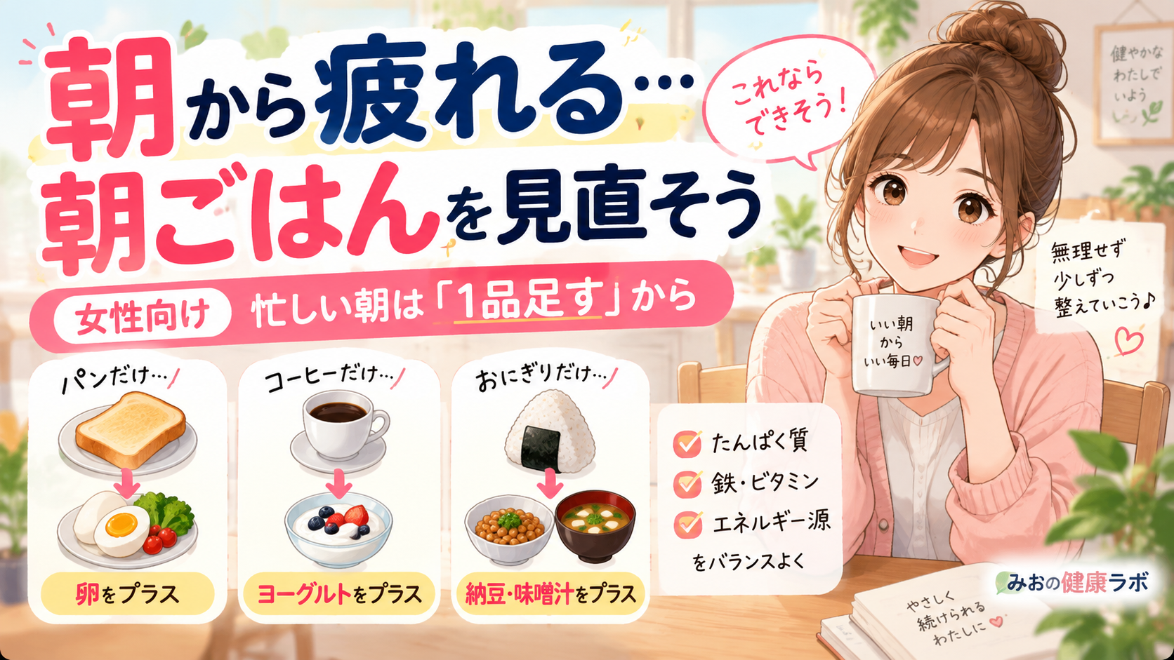 朝のだるさと朝食を見直す記事のアイキャッチ
