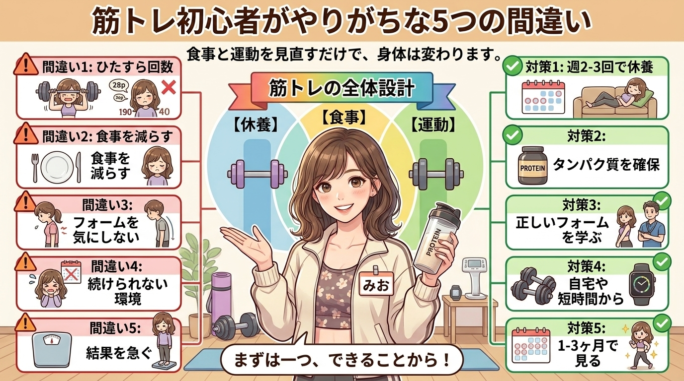 筋トレ初心者がやりがちな5つの間違い