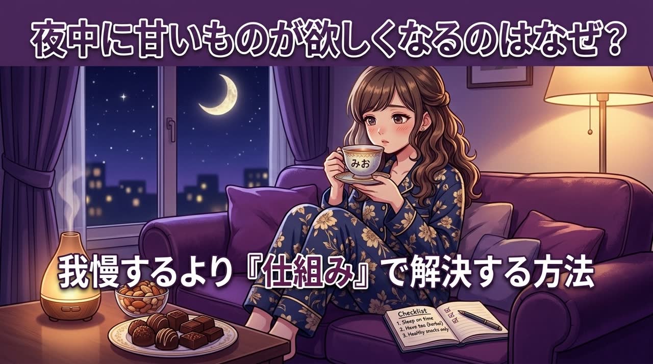 夜になると甘いものが食べたくなる理由｜我慢より仕組みで解決する方法