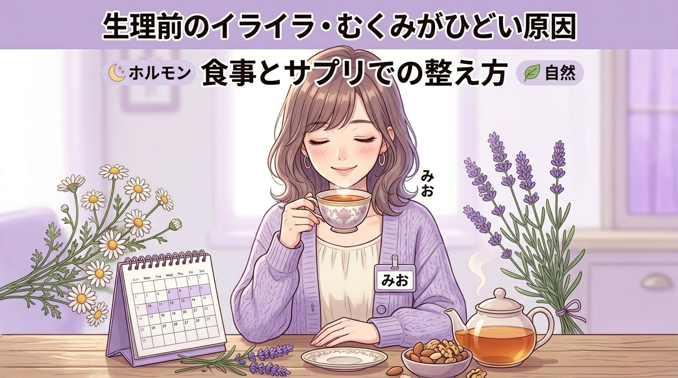 生理前にイライラ・むくみがひどい理由｜食事とサプリで整える方法