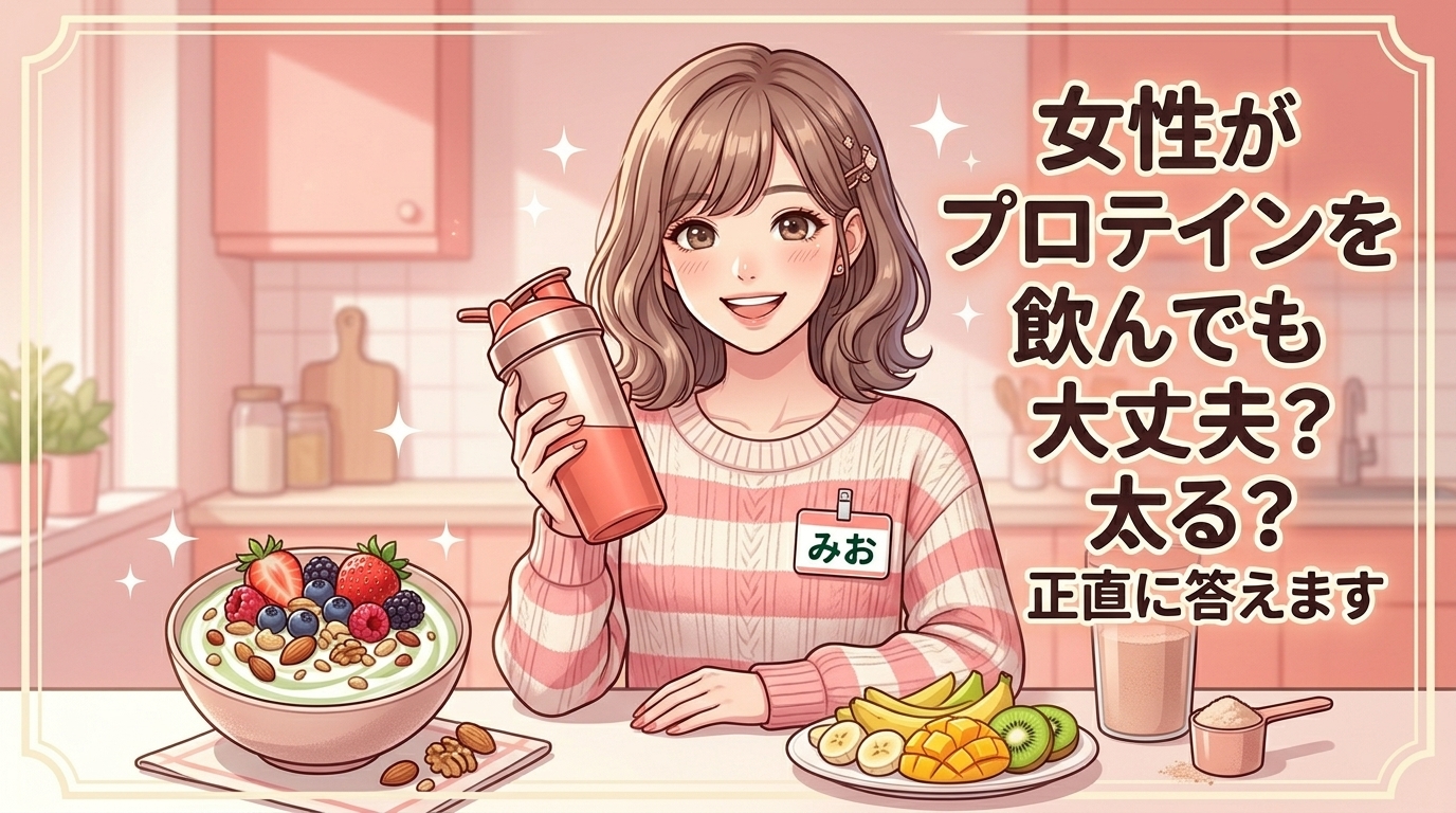 プロテインは女性が飲んでも大丈夫？太らない？正直に答えます