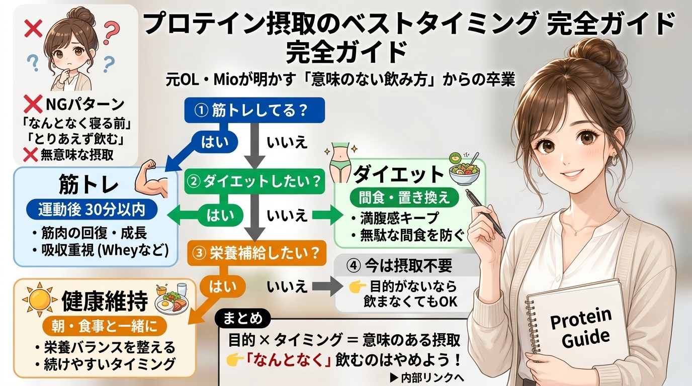 プロテインの飲むタイミング完全ガイド