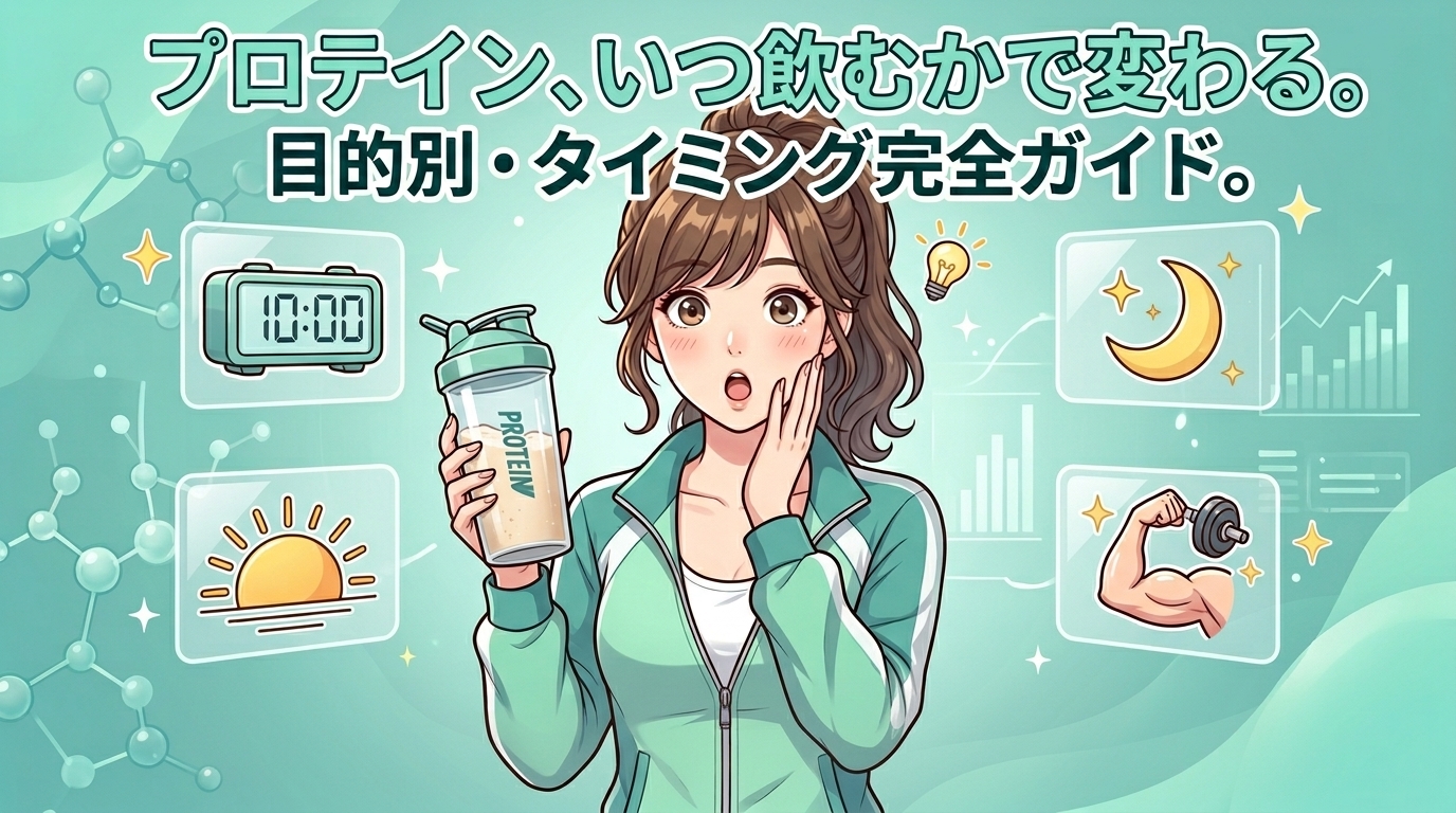 プロテインはいつ飲むのが効果的？摂取タイミングと目的別の飲み方ガイド