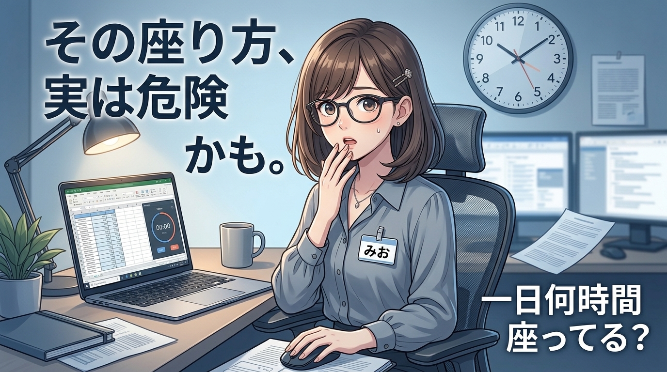 座りすぎが体に悪い理由｜1日何時間が危険ライン？デスクワークの人が知っておきたいこと