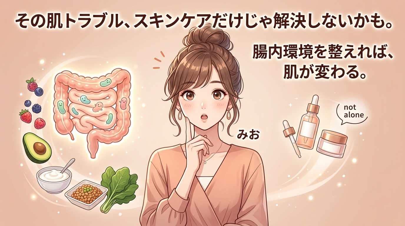 肌荒れが続く原因は腸にある？食事・腸活・栄養の関係を整理