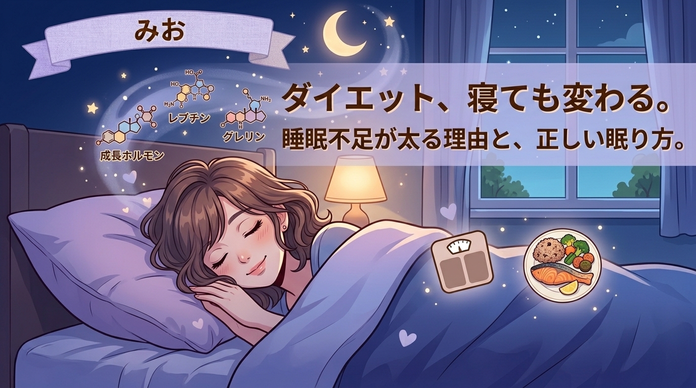 睡眠とダイエットの関係｜寝るだけで痩せやすくなる？睡眠不足が太る理由と改善法