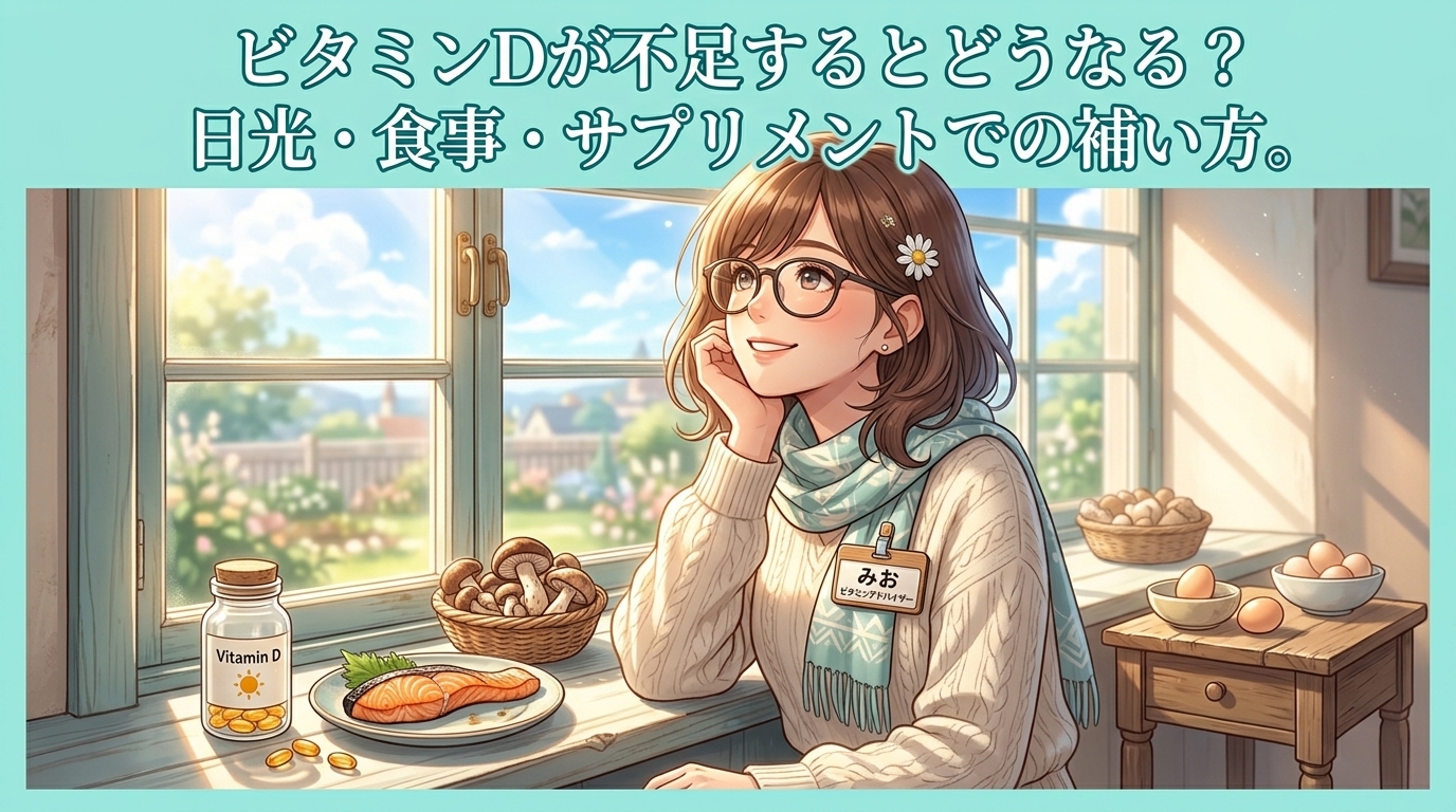 ビタミンDが不足するとどうなる？日光・食事・サプリで補う方法