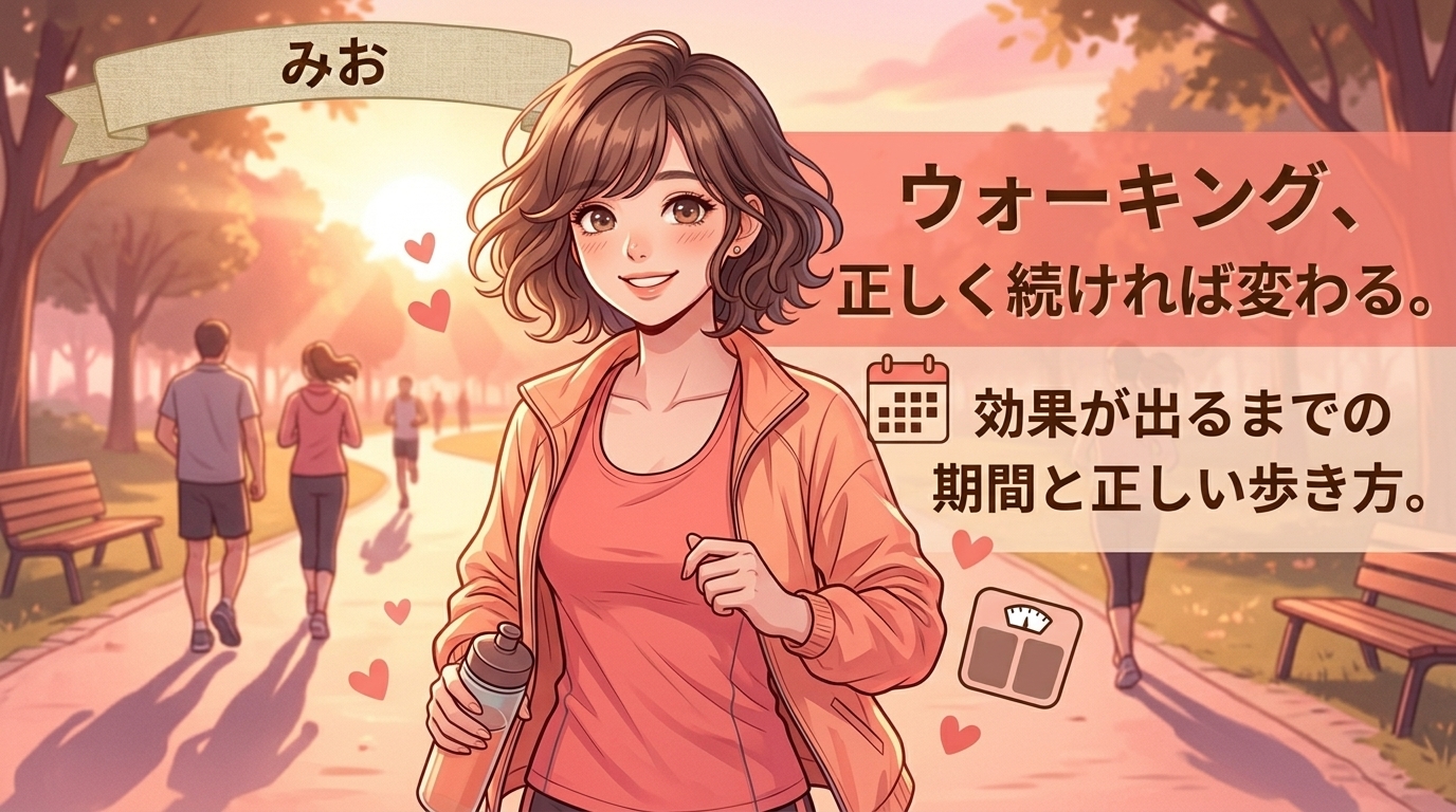 ウォーキングダイエットの効果が出るまでどのくらい？続けるコツと正しい歩き方