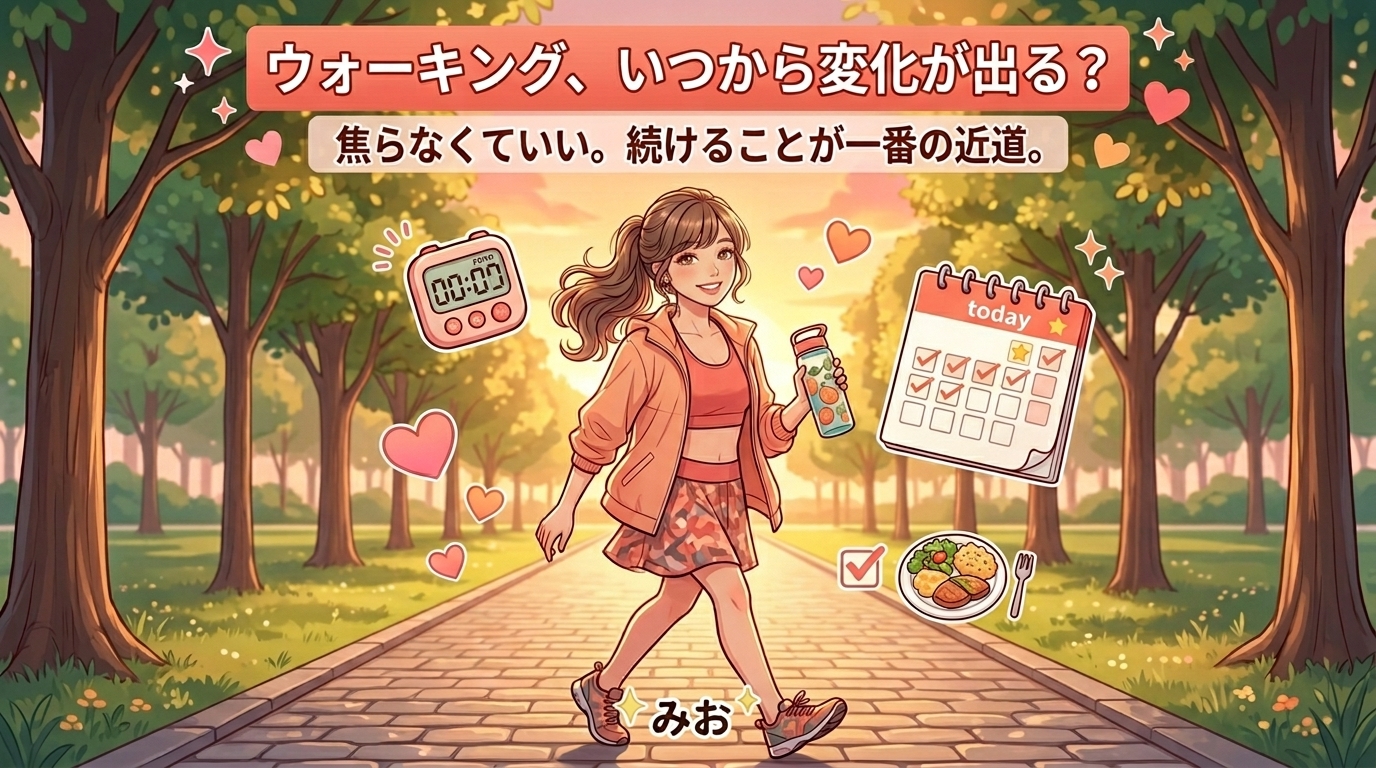 ウォーキングはいつから痩せる？効果が出るまでの期間と継続のコツ