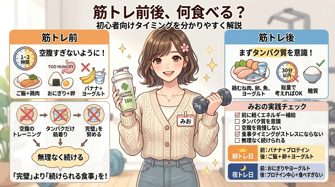 筋トレ前後の食事、何を食べればいい？